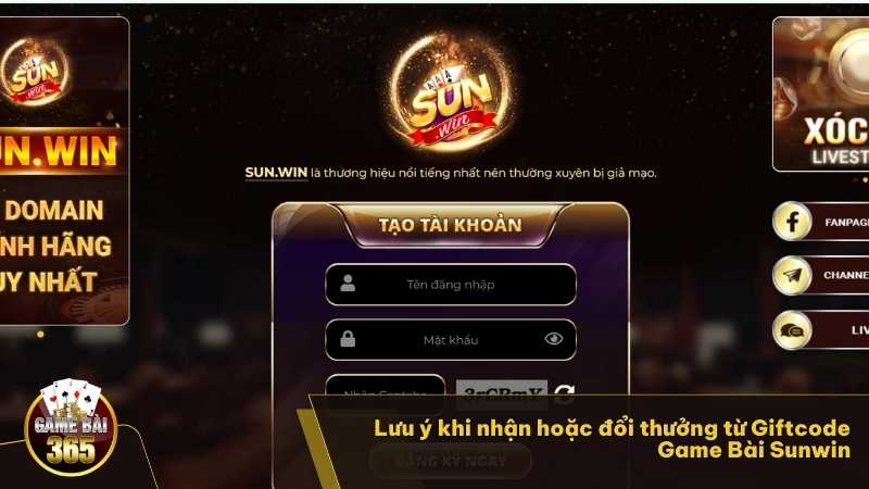 Lưu ý khi nhận hoặc đổi thưởng từ Giftcode Game Bài Sunwin