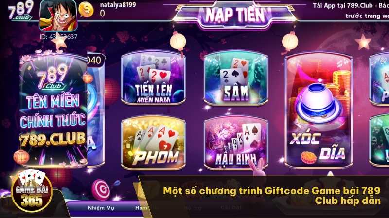 Một số chương trình Giftcode Game bài 789 Club hấp dẫn