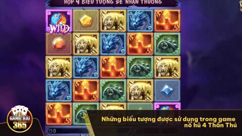 Những biểu tượng được sử dụng trong game nổ hũ 4 Thần Thú