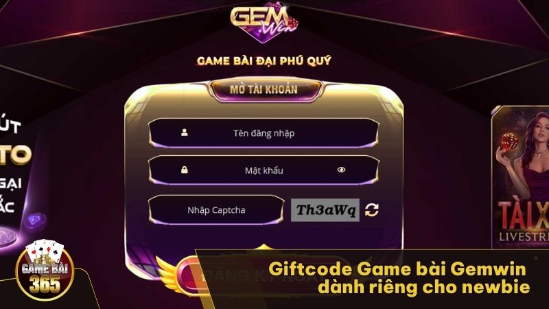 Giftcode Game bài Gemwin dành riêng cho newbie